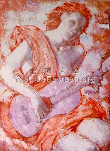 Girl with Guitar - 塔梅拉·德·莱姆皮卡